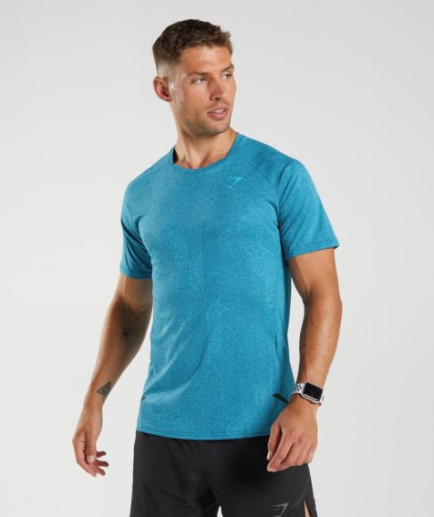 Men's Gymshark Apex T-Shirts Turquoise | NZ 0ZJFPR